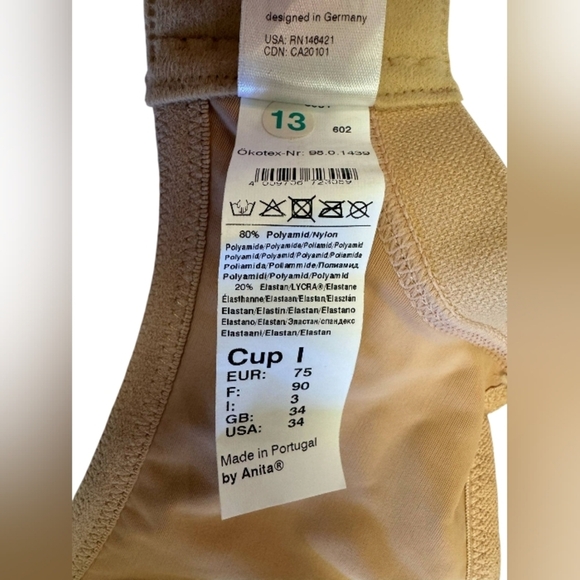 Anita NWT Maternity Nursing Bra Nude Size 34I - Picture 5 of 5